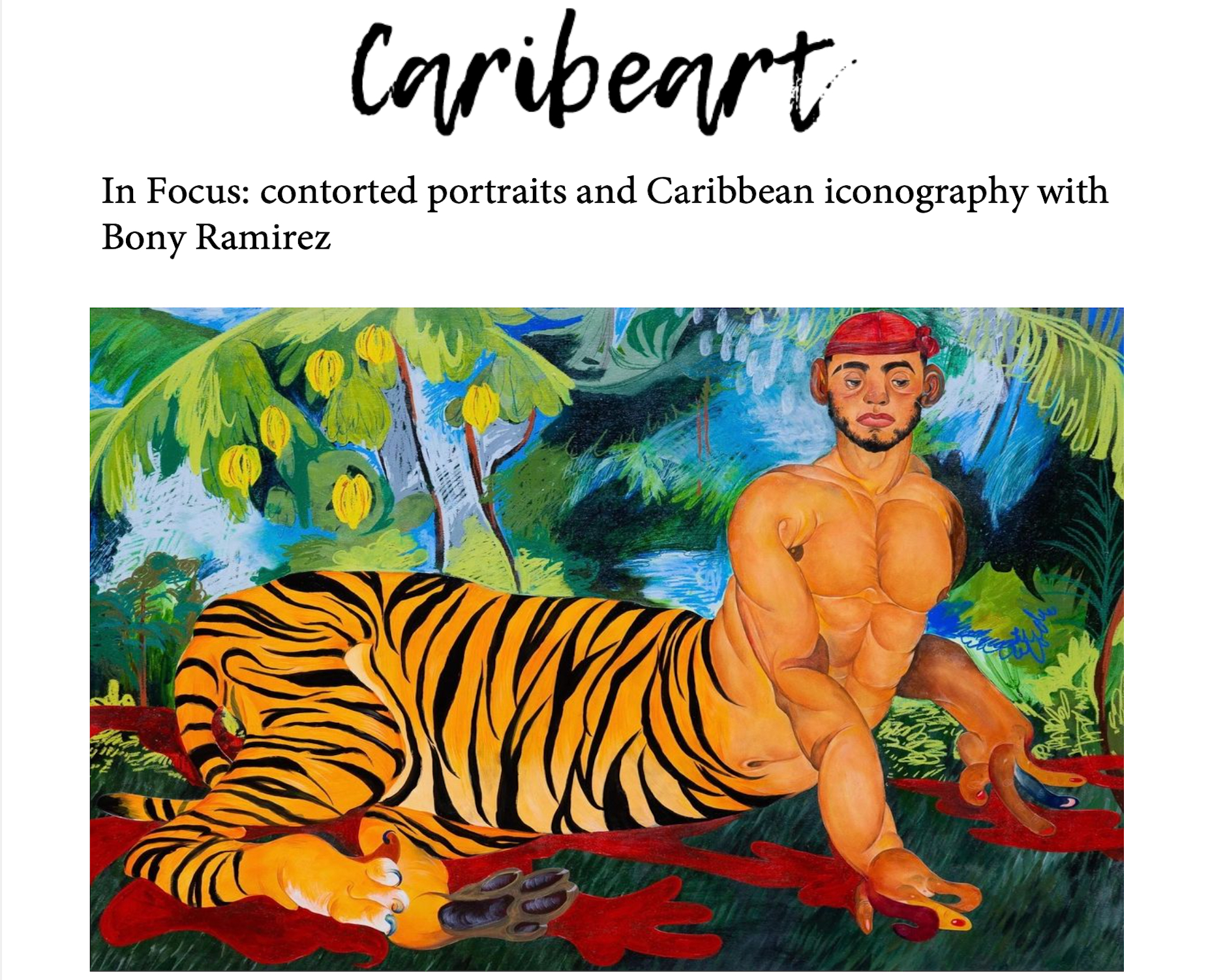 Caribeart, 2022 | In Focus: Contorted Portraits and Caribbean Iconography with Bony Ramirez
