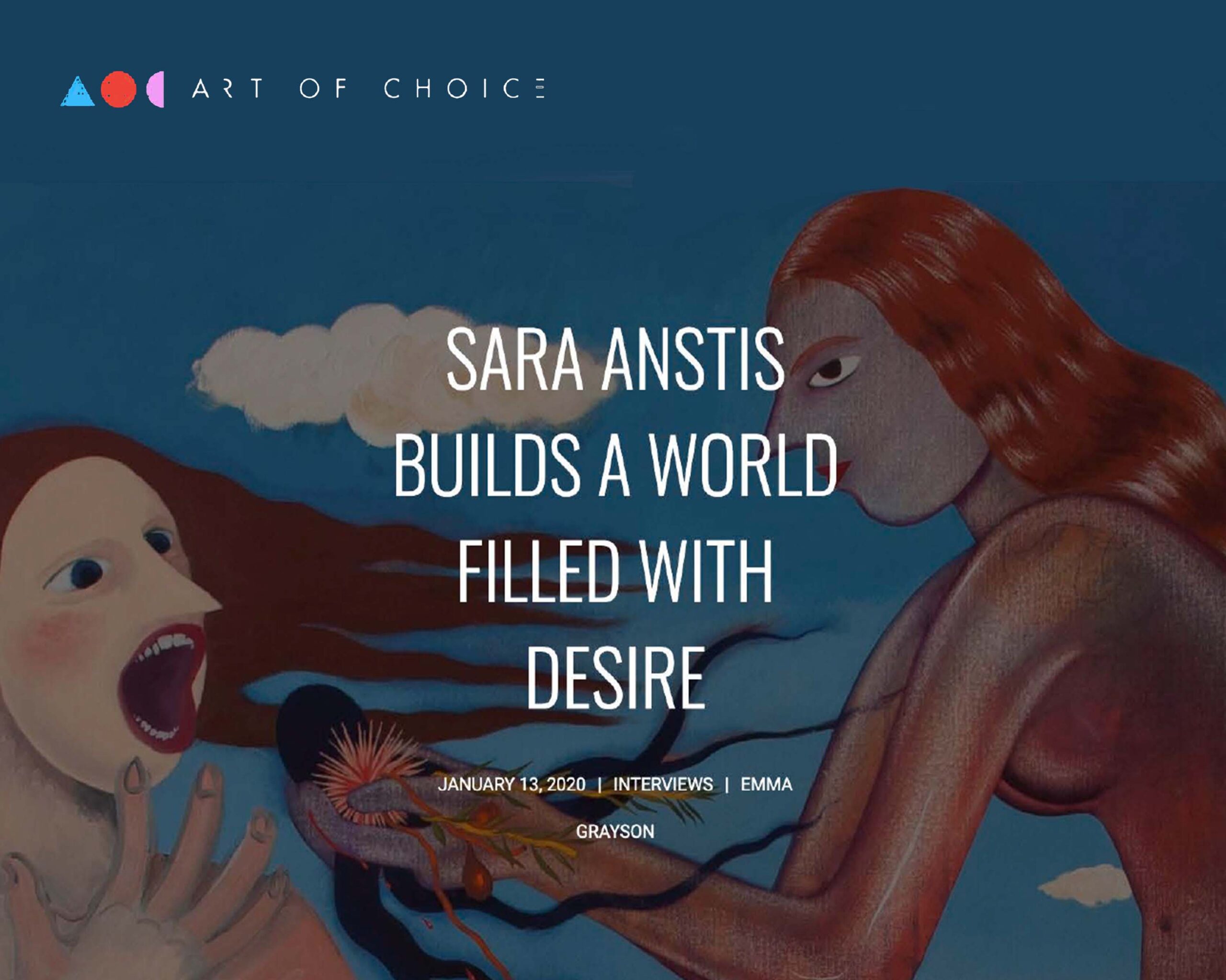 Art of Choice, 2020 | Sara Anstis Builds a World Filled with Desire